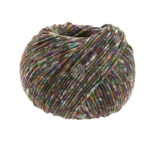 LANA GROSSA Garn 102 - Grün/Braun/Brombeer/Fuchsia/Aubergine COOL MERINO PRINT
