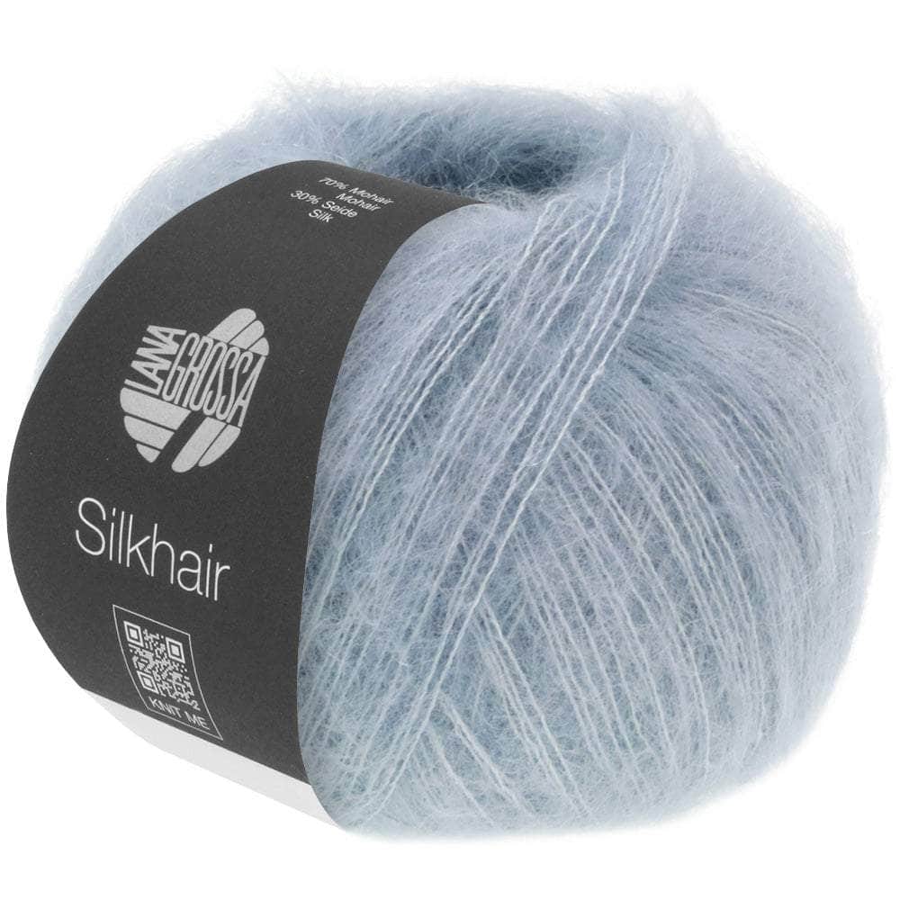 LANA GROSSA Garn 196 - Graublau SILKHAIR